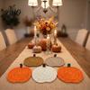 Durable Polyester Coasters Handmade Crochet Pumpkin Coasters, Soft Coffee Mats, Gift for Housewarming Autumn Themed Farmhouse Dining Accessories