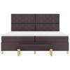 Box Spring Bed with Mattress Dark Brown 200 x 200 cm Fabric