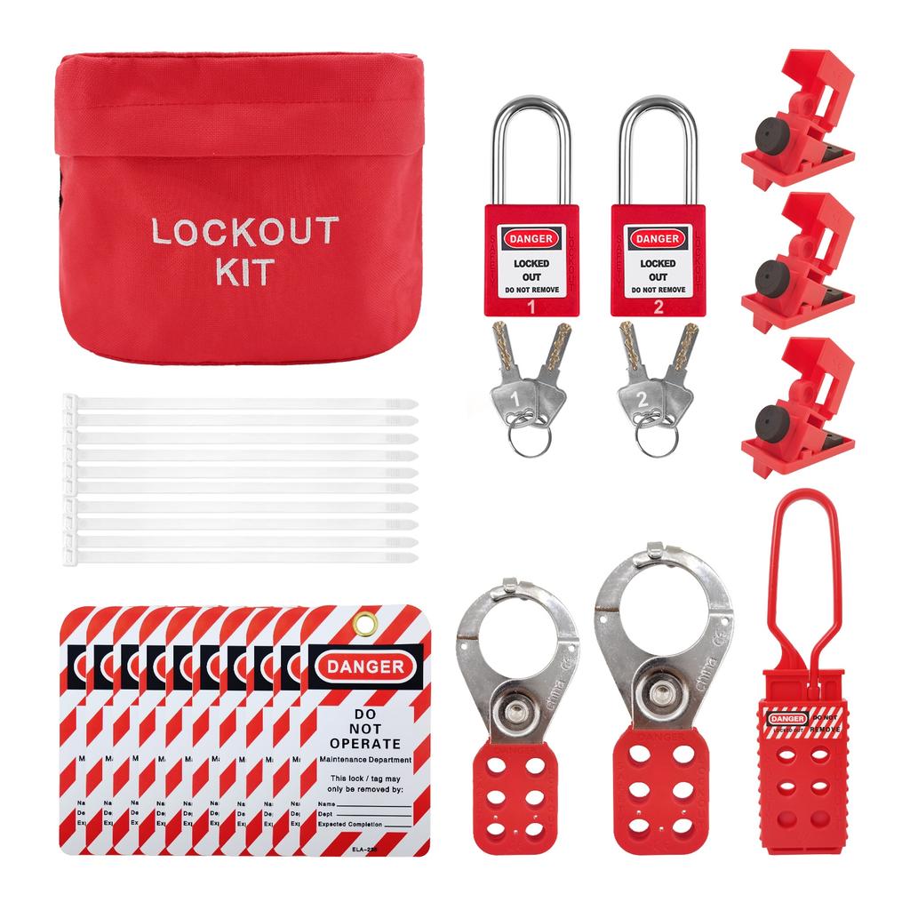 Lockout Tagout Kit - Safety Lockout Padlocks Loto Hasps Lockout Tagout Tags Loto Locks Set Electrical Lock Out Tag Out Kits 4