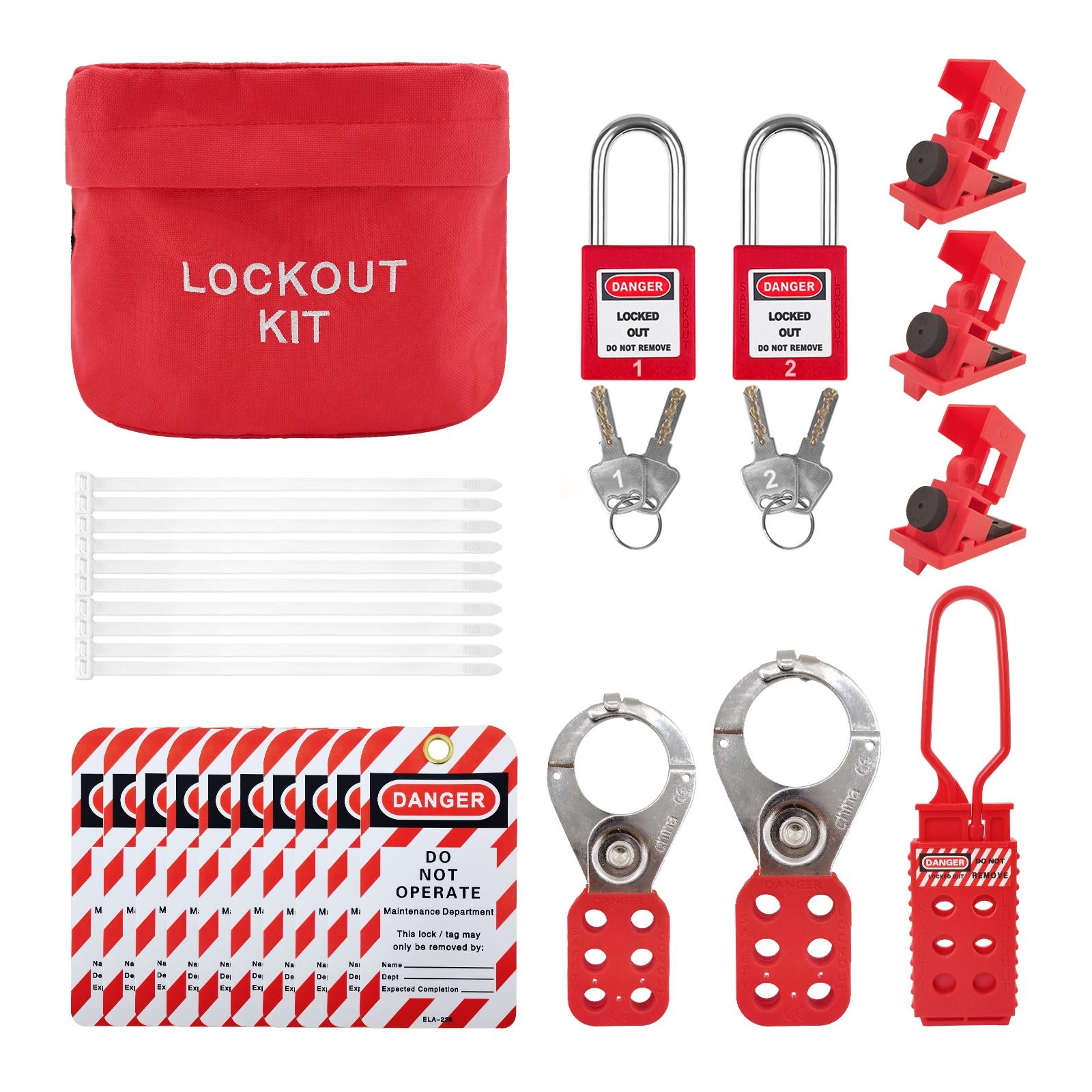 Lockout Tagout Kit - Safety Lockout Padlocks Loto Hasps Lockout Tagout Tags Loto Locks Set Electrical Lock Out Tag Out Kits set2