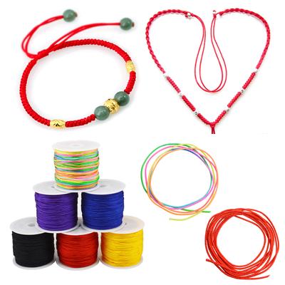 1 rulle 45M x 0,8 mm Nylon Kinesisk Knot String för Macrame Halsband Armband Flätad sladd Tofsar Pärlstav Tråd Sträng Sidentråd
