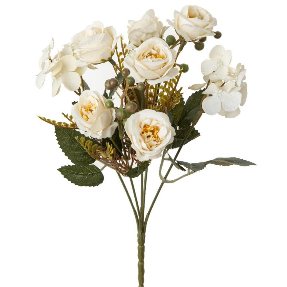 French Simulated Flowers DIY Bridal Rose Bouquet Fashion Silk Hydrangea  Home Decor