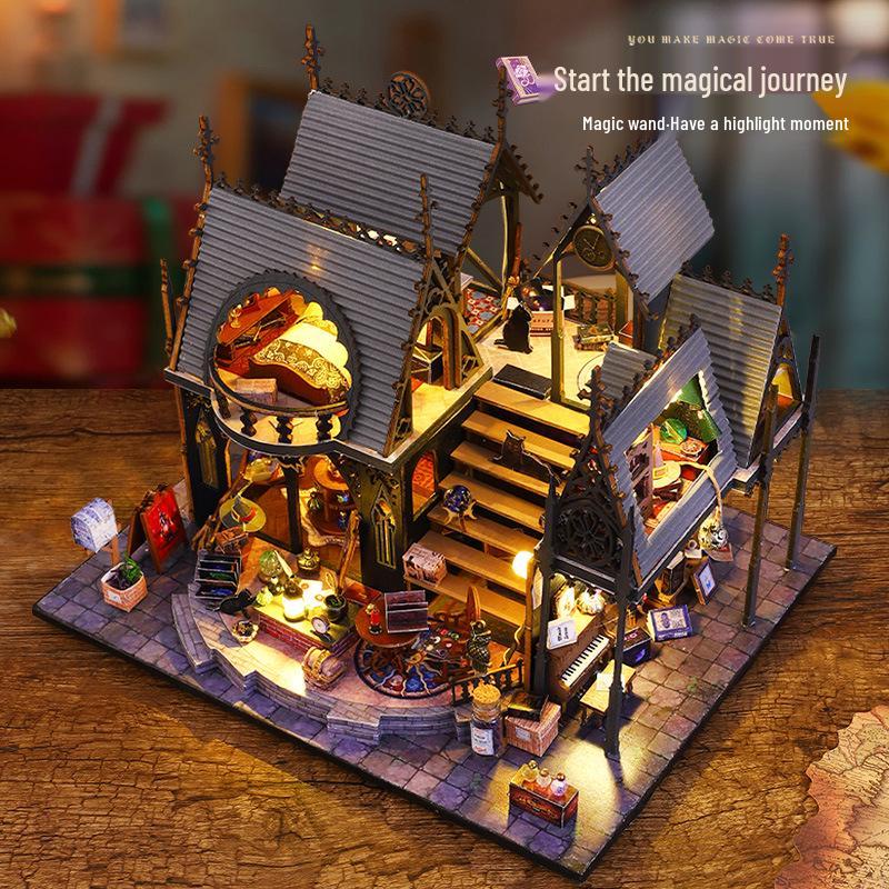 Jiate DIY Luna Magic House Model: Hand-Assembled Villa Ornament, Exquisite Decompression Gift for Adults.