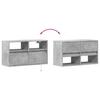 Wall Mounted TV Cabinet with LED Lighting Concrete Grey 80 x 31 x 45 cm