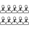 10Pcs Swivel Clasps with D Rings Lanyard Snap Hooks Keychain Clip Hook Metal Lobster Claw Clasps for Key Rings Crafting Sewing