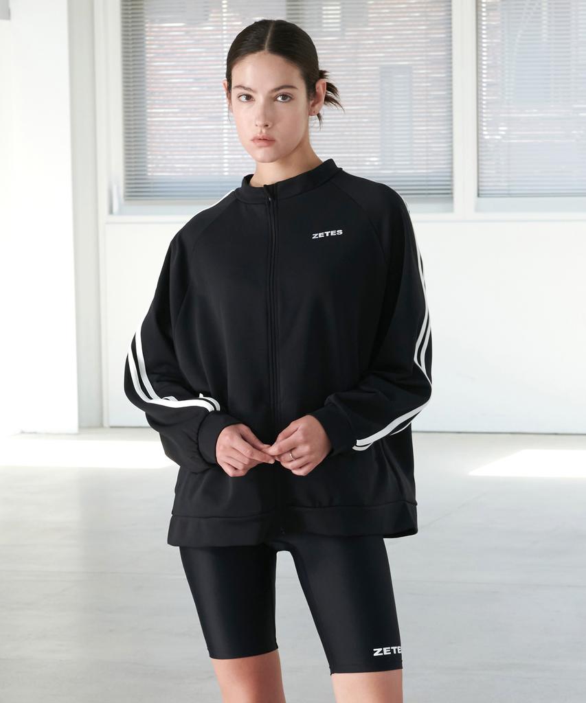 Jeteseu Unisex Daily Track Zip-Up Rash Guard Relaxed Fit L4A6495