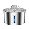 2.2L Stainless Steel Pet Water Dispenser with Dual Outlet Mode and Flower Outlet Design Makes Pets Enjoy Drinking Water More
