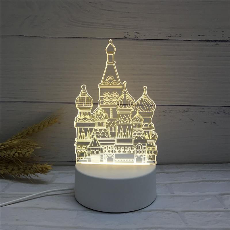 Acrylic 3D Night Light - Custom Table Lamp with Logo, Ideal for Events & Christmas Gifts