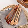 Long Handle Wooden Spoon - Japanese Korean Style for Seasoning, Honey, Stirring, and Coffee - Thin Handle Tableware.