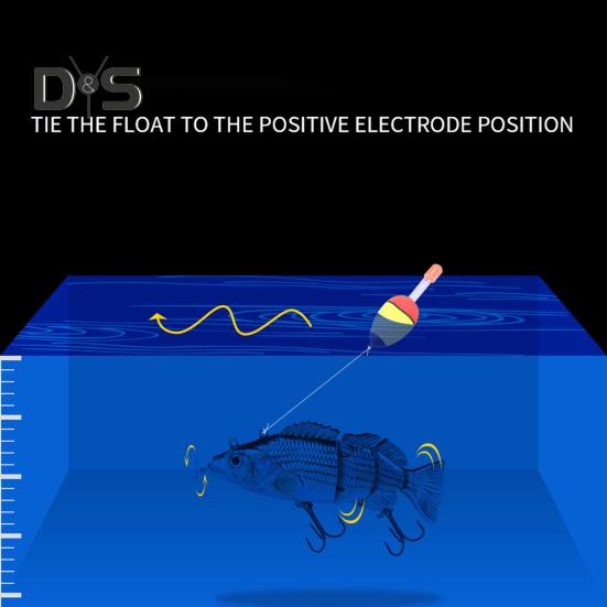 14CM/53G Elektrischer Angelköder mit mehreren Gelenken und Schwimmer, USB-aufladbar, LED-Leucht-Swimbait, Roboter-Kunstköder, Angelzubehör