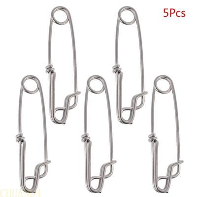 5Pcs/Pack Stainless Steel Snap Swivel Longline Fishing Connectors Branch Hanger Tuna Snap Clips for Line Connectors