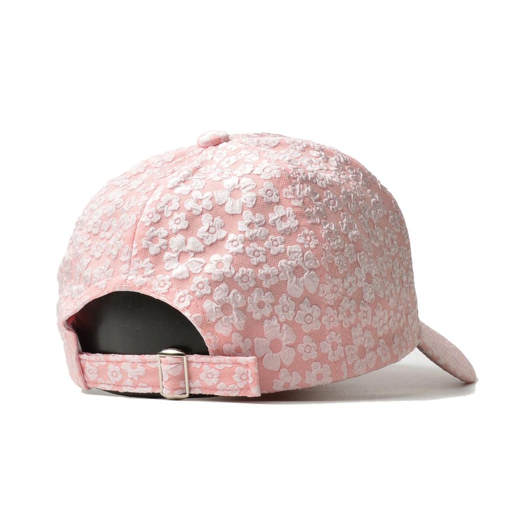 Northwood Pressed Pleated Bubble Floral Baseball Cap Women's Lace Beaded Flower Sunscreen Hats Sunshade Breathable Cap for Women