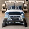 Custom Name MAN Truck 3Pcs Duvet Cover Set Personalized Text Bedding Pillowcases Bedroom