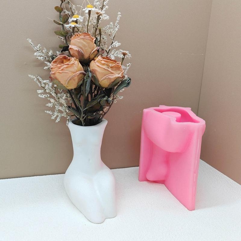 Succulents Flowerpots Mould Human Body Pen Holder Silicone Mould Plasters Epoxys Resins Molds for DIYs Enthusiasts