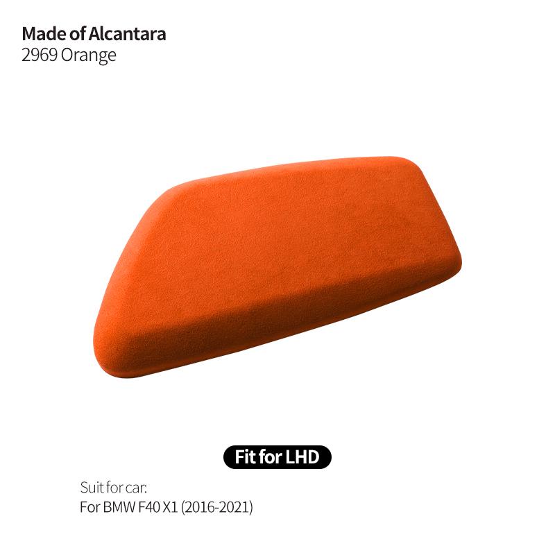 Made of Alcantara For BMW X1 F40 (2016-) Car Center Console Armrest Box Pad ABS Armrest Protective Cover Auto Accessories