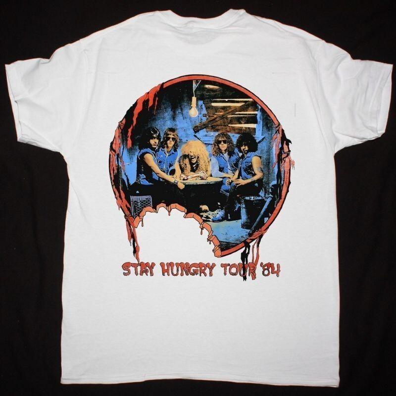 TWISTED SISTER STAY HUNGRY TOUR 1984 WHite  men S234xl Shirt D063 Unisex T-Shirt M