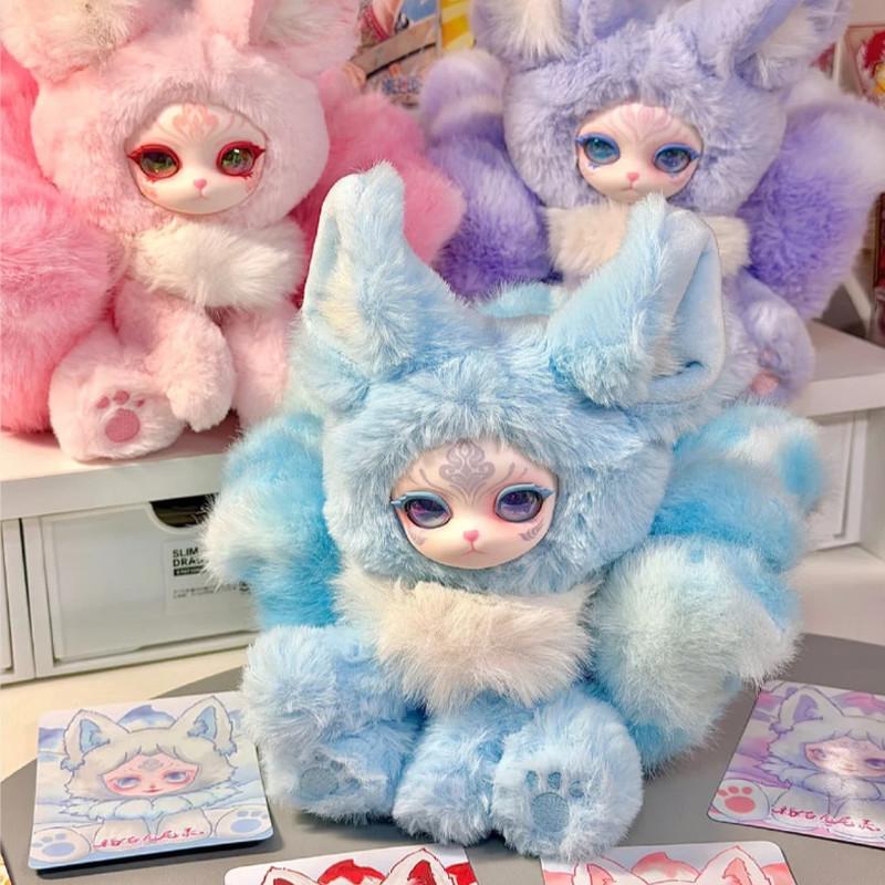Auspicious Nine-Tails Series Vinyl Plush Doll Blind Box Chinoiserie Chaomei Nine-Tailed Fox Doll Surprise Gift Ornament CuteDoll