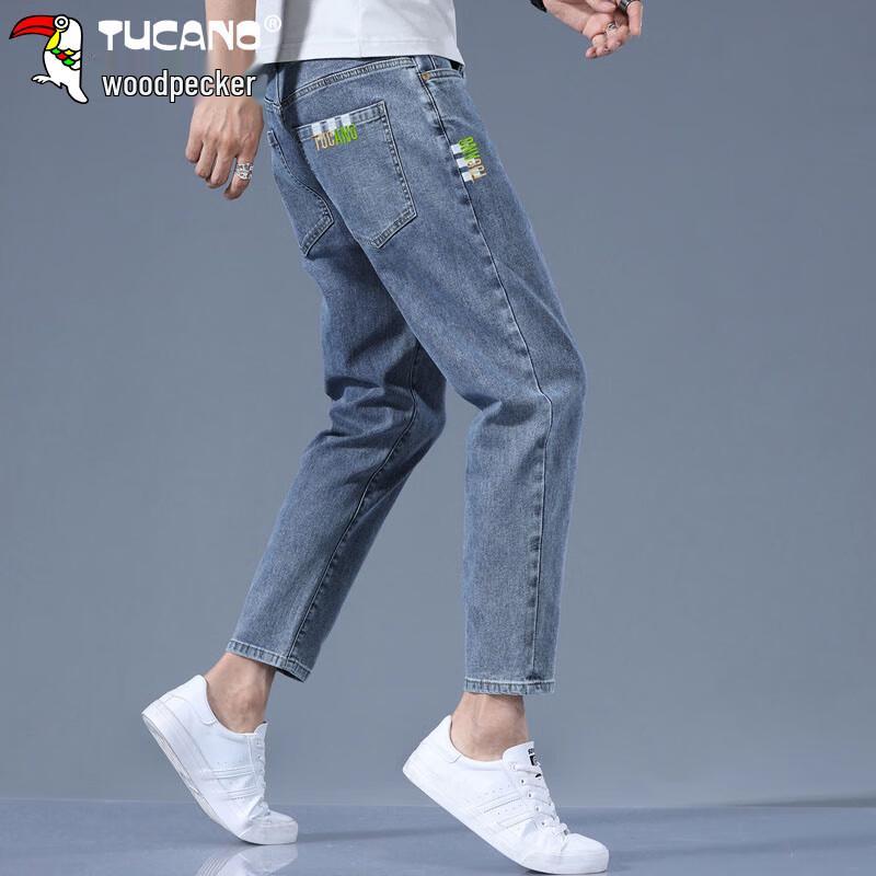 Tucano Men's Straight-Leg Stretch Cropped Jeans