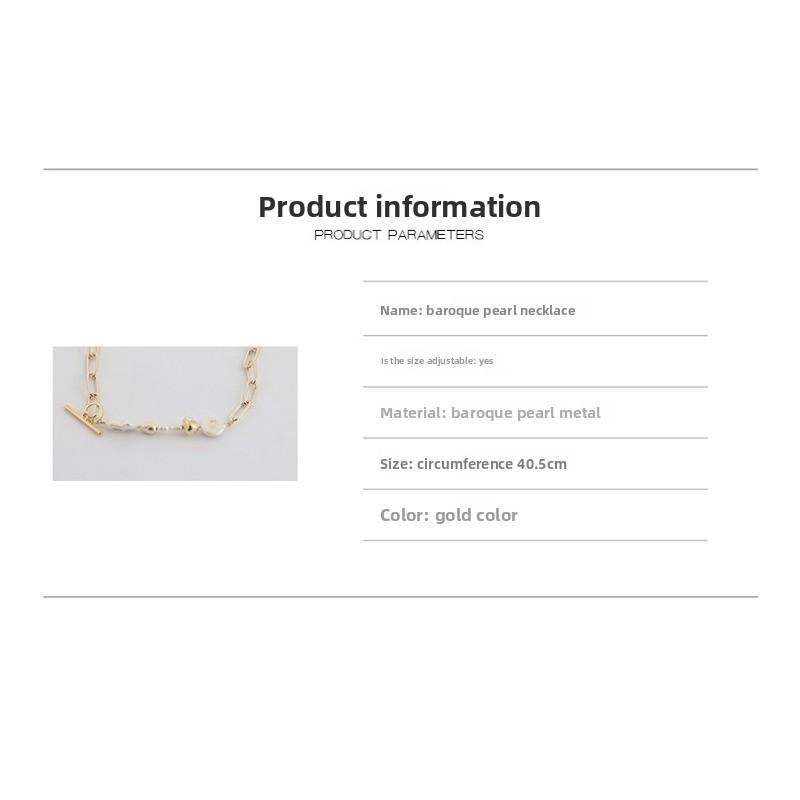 Baroque irregular freshwater pearl necklace - vintage new autumn/winter fashion sweater accessory