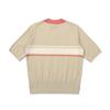 MALBON GOLF V-Neck Colorblock Half-Sleeve Knit Beige (Woman)