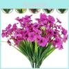 Artificial Flower Matthiola Incana Decor With Silk And Plastic For Wedding And Home Decoration