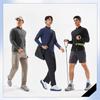 Li-Ning Fitness Series Stand Collar Logo Letter Stitching Long Sleeve T-Shirt Men tops ATLV365-3