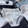 Soldes Panties Dentelle Soie Glacée Taille Basse Femme