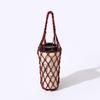 Portable Hand Woven Mesh Bag Hollow Out Handheld Coffee Bag Reusable Water Cup Bag