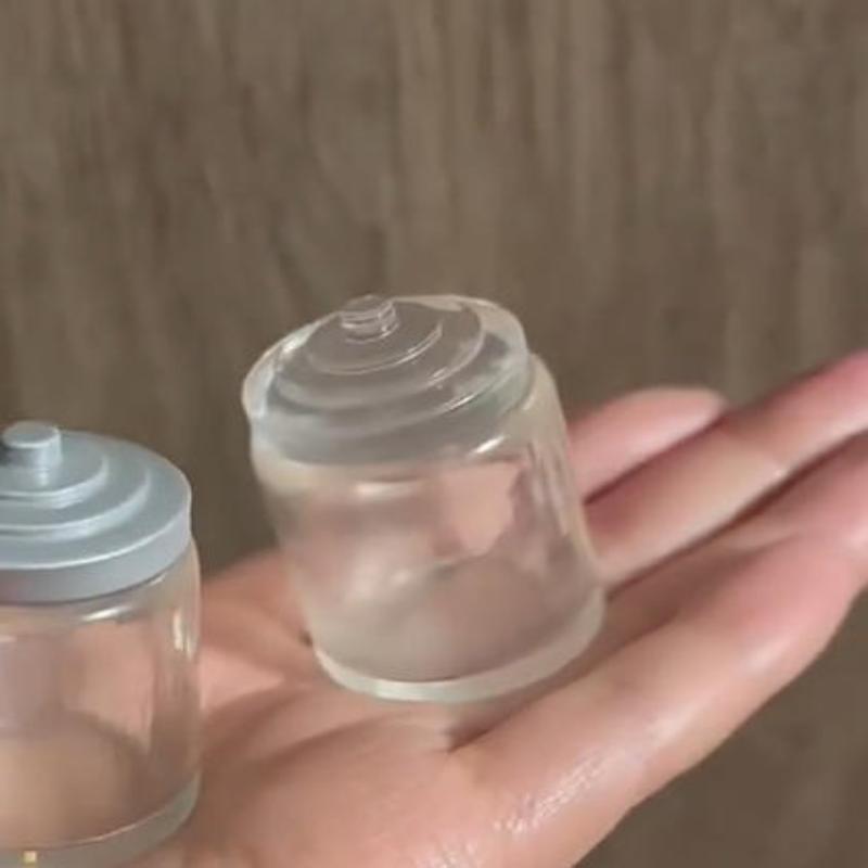 

1:12 Scale Miniature Glass Jars Set | Dollhouse Kitchen Storage Containers with Lids