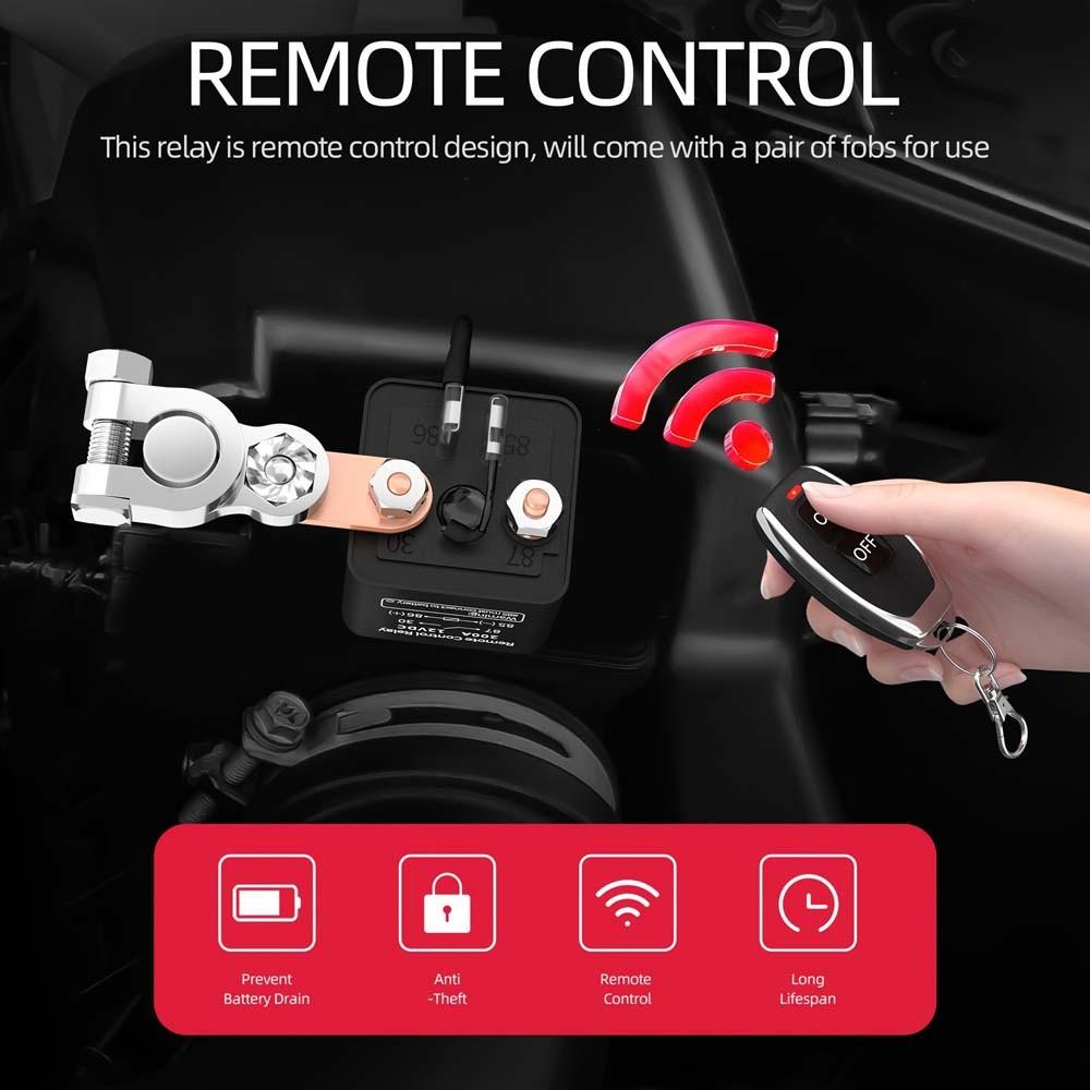 Heavy-Duty Sturdy Reliable Anti-Theft 12V 200A Anti-Theft Remote Kill Switch Kit