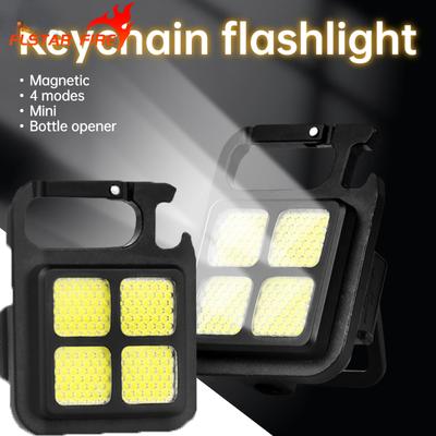 Torce LED portatili USB ricaricabili COB portachiavi luci da lavoro 3 modalità lampada impermeabile campeggio esterno mini torcia magnetica