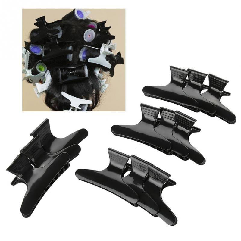 12Pcs/Set Black Holding Hair Clip Hair Section Claw Clamps Hairdressing Tool