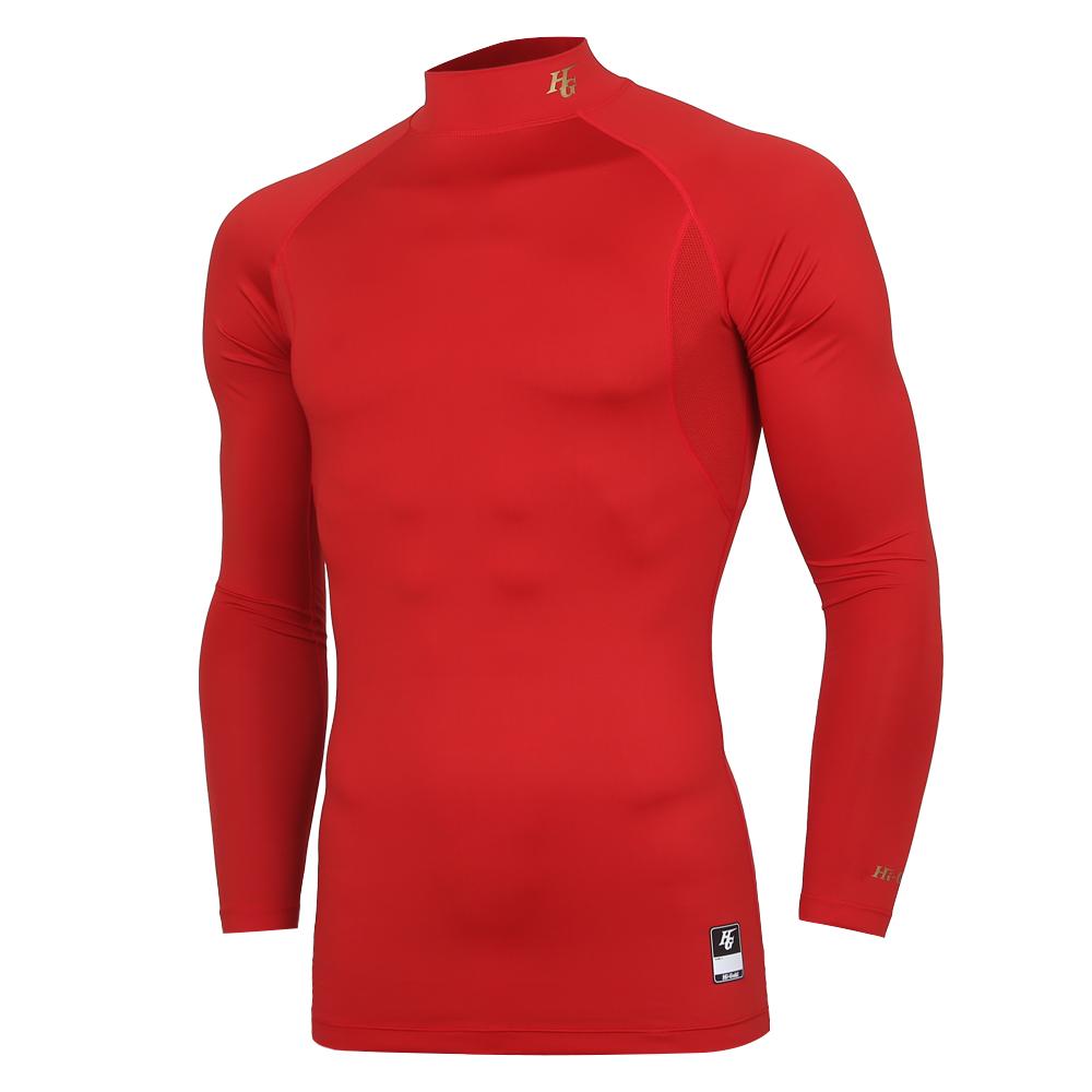 High Gold Basic Half-Neck Compression Undershirt (Red) Red/105