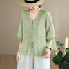 DIMANAF 2026 Summer New Plus Size Women Blouse Shirt Elegant Embroidery Floral Lady Tops T-Shirt Cotton Fashion Clothing