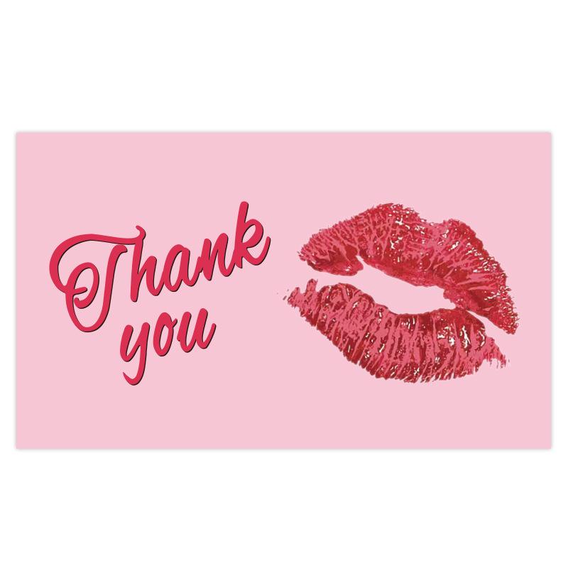 Pink 'Thank You' Cards - 50 Sheets/Pack for Gift Boxes, Decorations, and Postcards