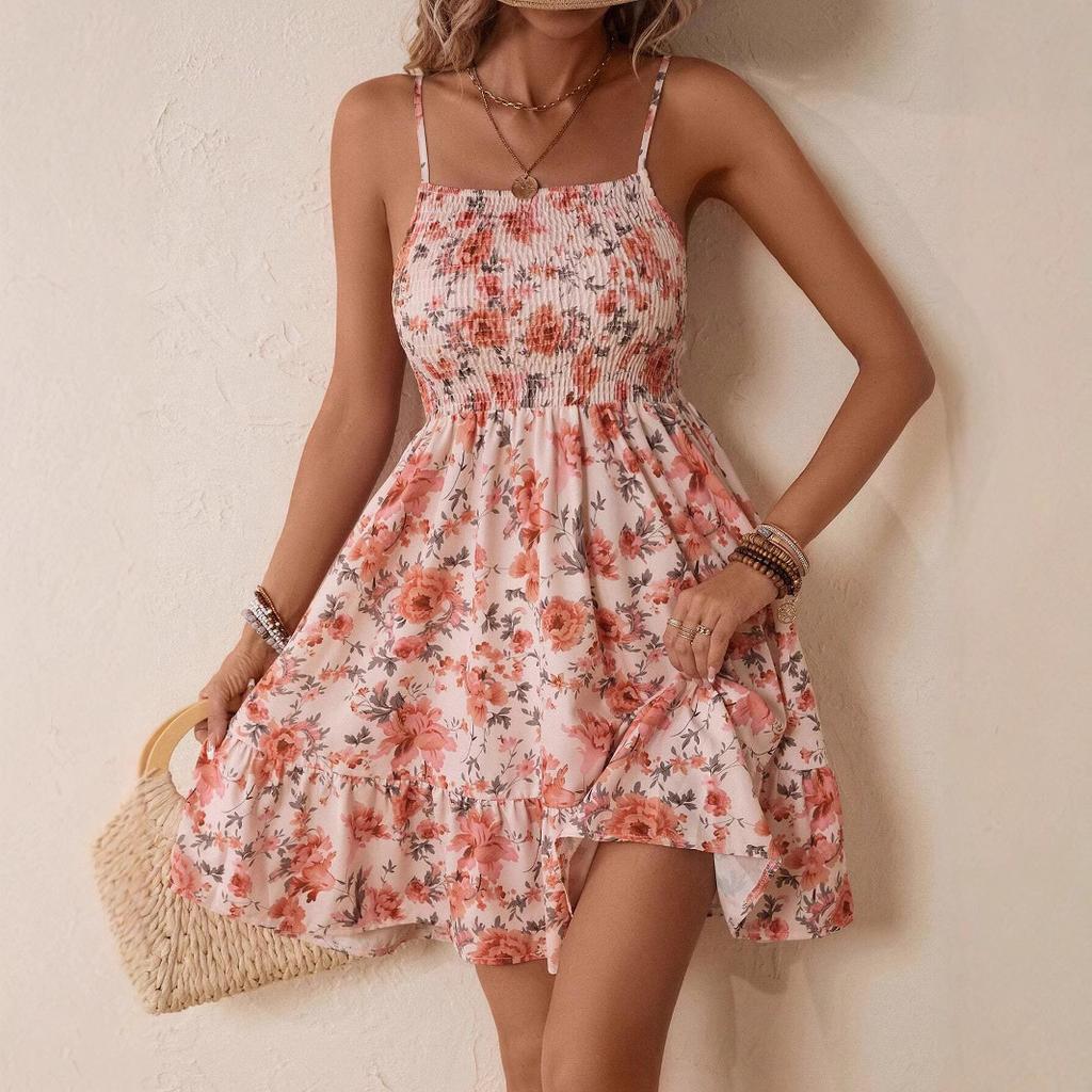 Summer Women's Printed Halter Dresses