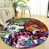 1pc Monster High Draculaura4 Design Printed Area Round Carpet for Bedroom Living Room Home Decor Rugs Mat Non Slip Mat Rug for Bedside