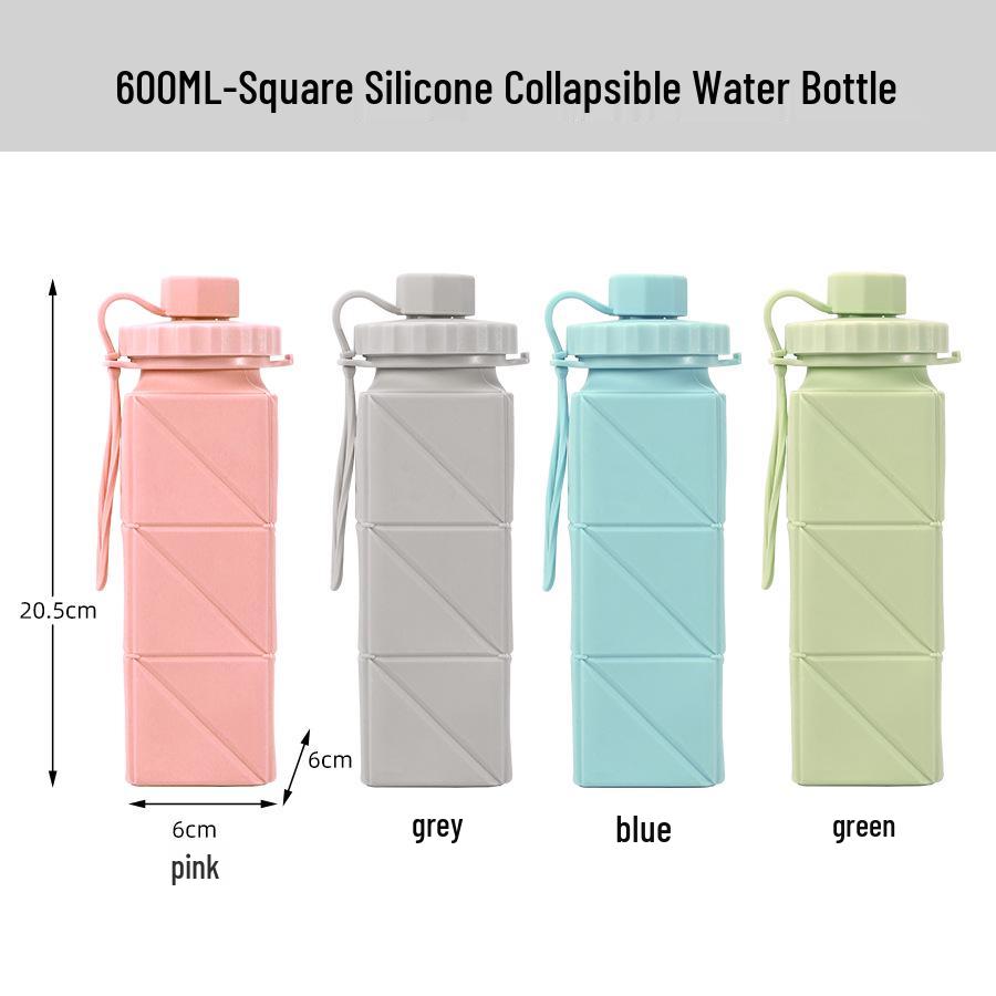 Creative High-Temperature Resistant Silicone Folding Water Cup - Portable, Large Capacity Travel Sports Bottle