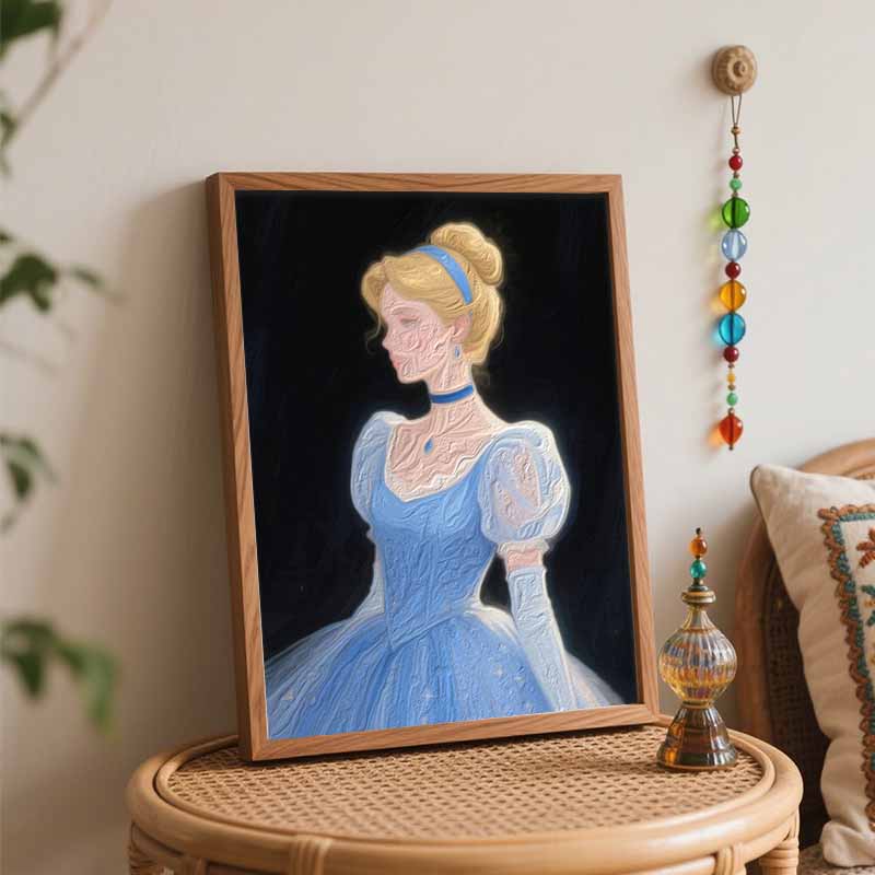 Disney Cinderella Oil Painting Hand Painting Art Kit Coloring Painting Handmade Diy Home Decoration Gift