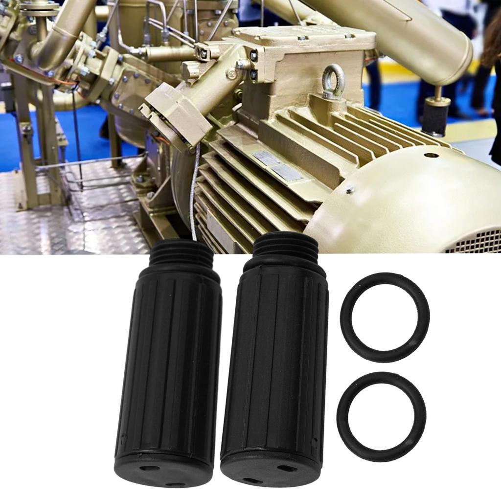 Oljelock Pluggar Luftkompressortillbehör Svart Plast Gänga Andningsmunstycke