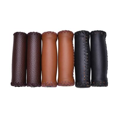 Guantes de conducción retro cosidos a mano con asa de cuero suave de alta elasticidad Guantes de carretera plegables con asa de cuero para coche
