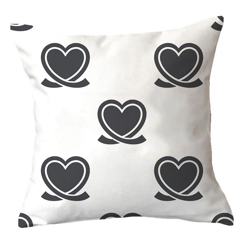 Simple New Square Geometric Plush Pillowcase Home Fabric Sofa Pillow Cushion Cover