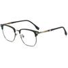 Half Frame Eyebrow Frame Anti-Blue Light Color-Changing Glasses Trendy Sven Frame Color-Changing Myopia Literary And Retro Glasses