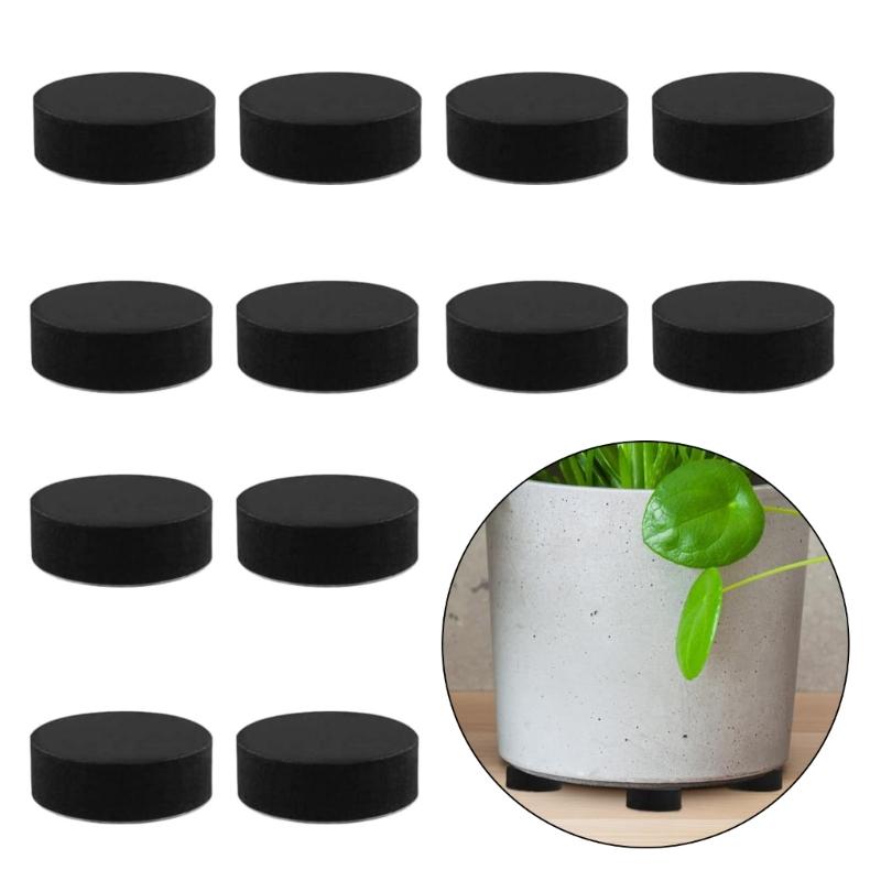 32 Pack Adhesive Base Liners Round Foam Flower Pot Bottom Discs, for Indoor Pots, Cuttable Contact Layer for Tables Shelves and Window Side