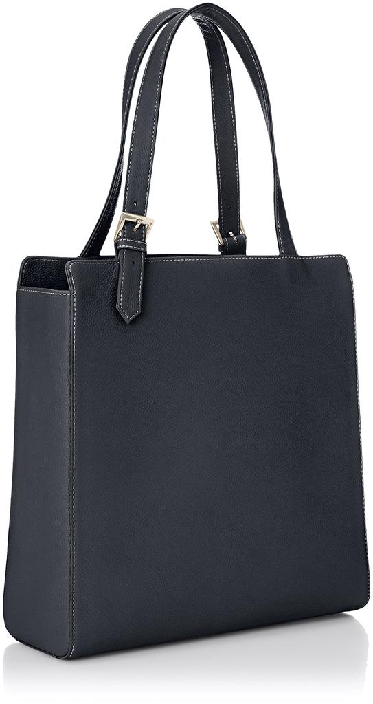 B5 Size Shoulder Bag Dark Stitch 10901 [Kitamura] Y-1254 Women's Blue/White [Navy]