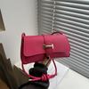 Chic Black White Orange Green Brown And Rose Pink Pu Shoulder Bag Stylish Fashionable Handbag