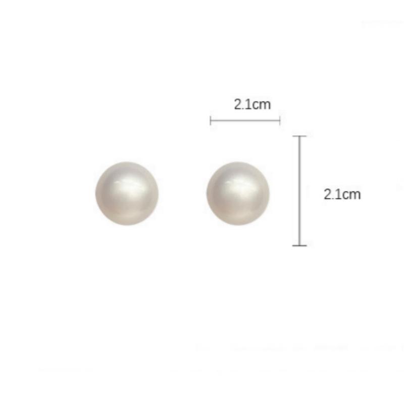 Vintage Red Half Circle Pearl Stud Earrings for Women Girls Elegant Imitation Pearl Temperament Earrings Bridal Wedding Jewelry