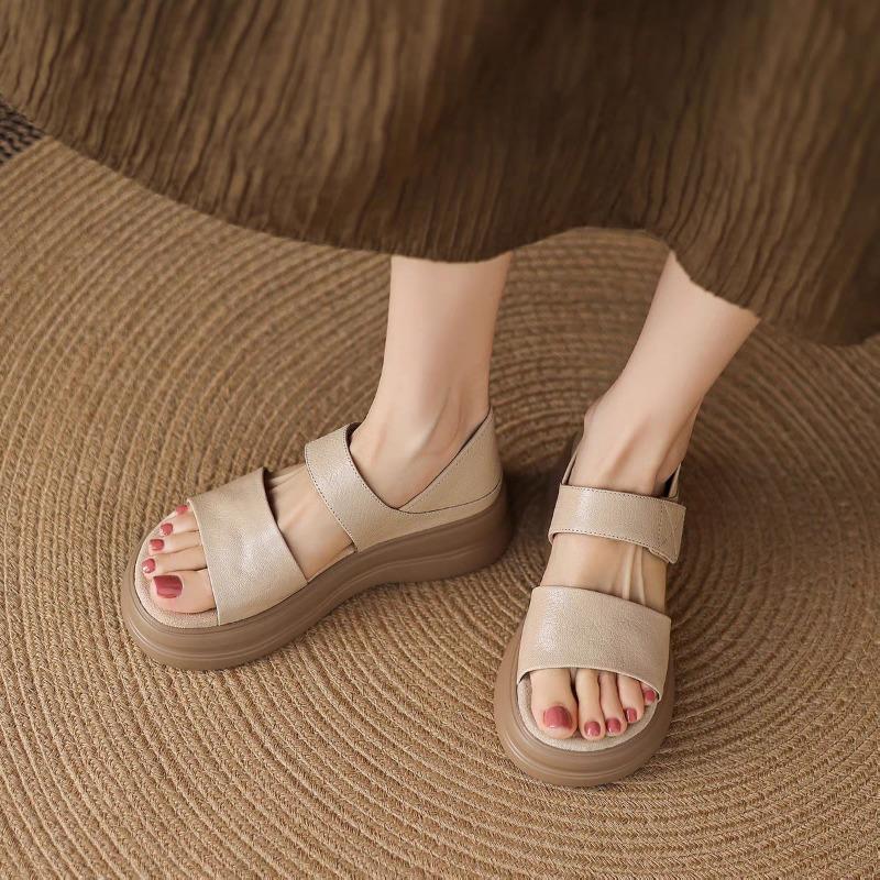 Velcro sandals women's summer new comfortable platform beach shoes lightweight versatile sandals