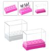 7/10/100holes Nail Drill Bits Storage Box White Rose Red Empty Box Nail Drill Display Stand Manicure Accessoy Tools