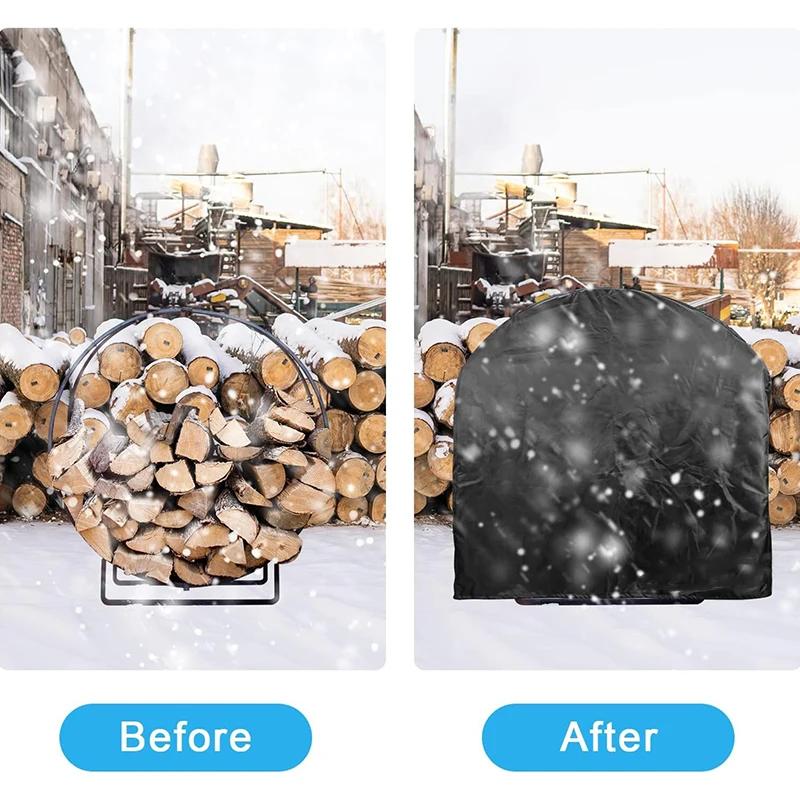 Waterproof Heavy Duty Outdoor Dust Cover for Semi-Circular Firewood Rack Uv Sunscreen Protection Rain-Resistant Storage Solution